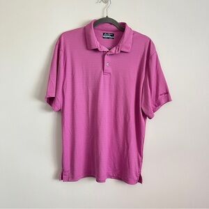 Ben Hogan Performance Pink Short Sleeve Polo Golf Shirt Size Large